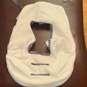 JJ Cole Cream Sherpa Infant Cover BASE piece| Gray Trim * bottom piece only****